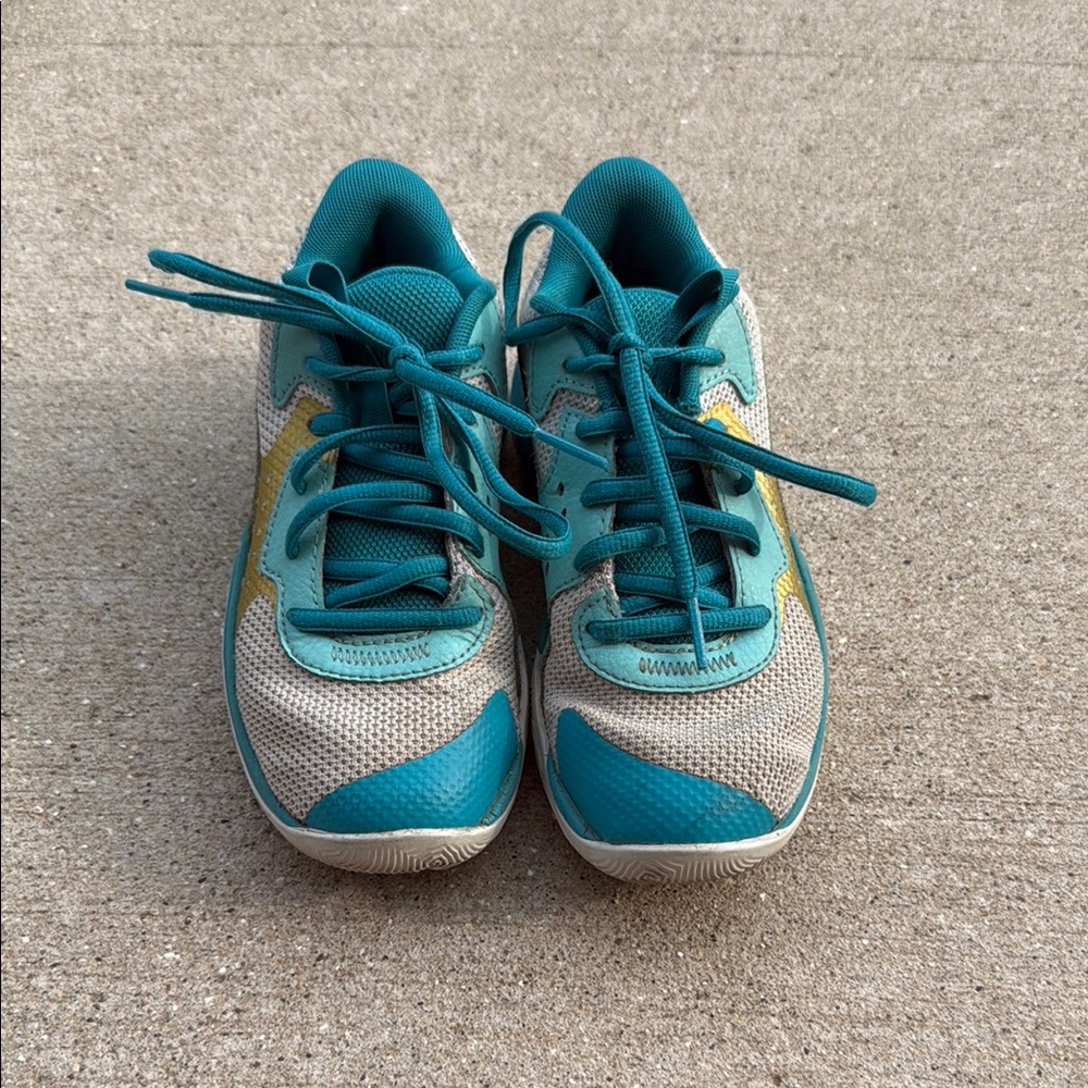 Under Armour Blue and Yellow Sneakers Athletic Design